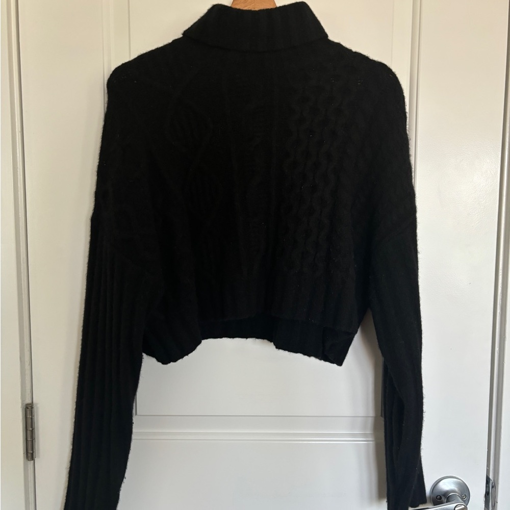 AllSaints cropped cable knit sweater